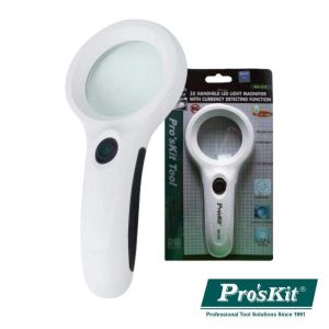 Lupa C/ Iluminação 8 LEDS 1 LED UV PROSKIT - (MA-019)