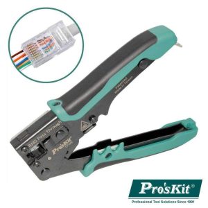 Alicate de Cravar Fichas 8P8C/RJ45 Passante PROSKIT - (CP-342)